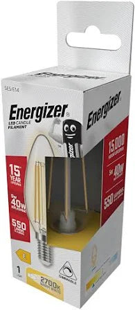 Energizer LED Dimmable Filament Candle Lamp Bulb